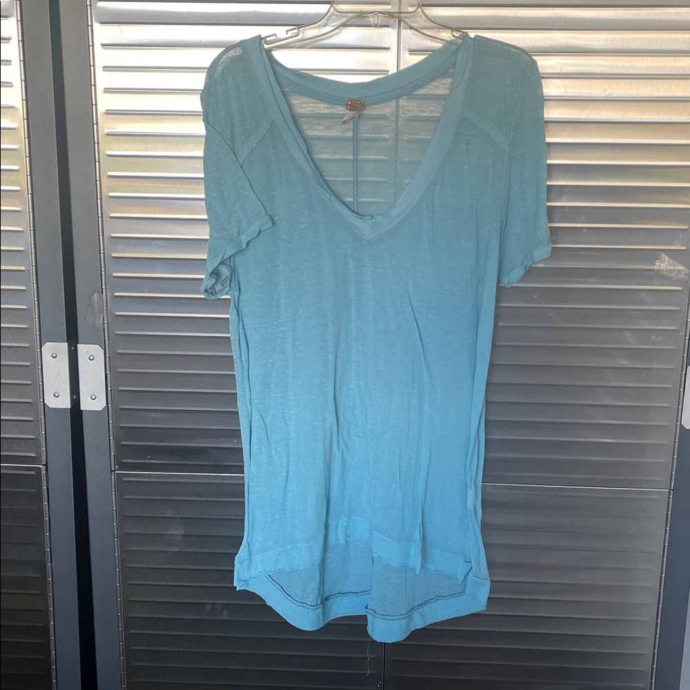 We The Free Sky Blue Knit Top